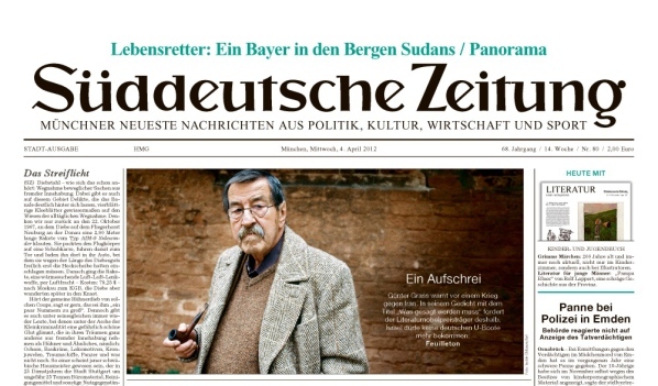 GUNTER GRASS – WAS GESAGT WERDEN MUSS, QUELLO CHE VA DETTO
