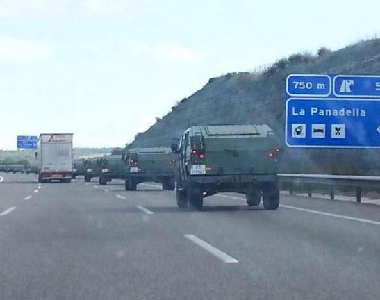 MILITARI IN CATALOGNA PRIMA DEL VOTO DI SECESSIONE (ILLEGALE)