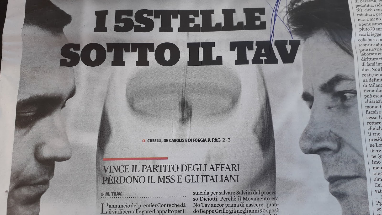 5 stelle nel buco nero NUN TE REAGGAE PIU’ La Storia in farsa: Di Maio, l’Occhetto del MoVimento, Conte, il suo Napolitano