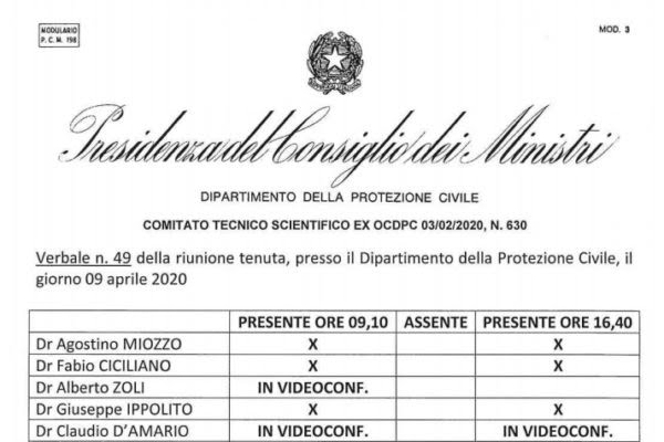 L’arbitrario lockdown nazionale di Conte e la finta desecretazione dei verbali