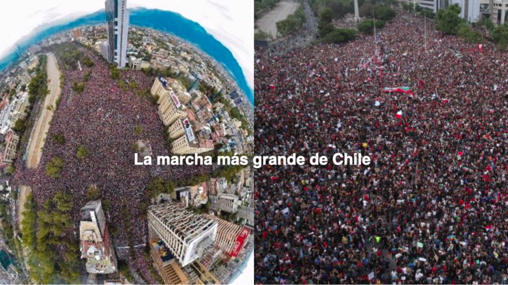 Santiago del Cile, 25/10/2019 (foto d'archivio)