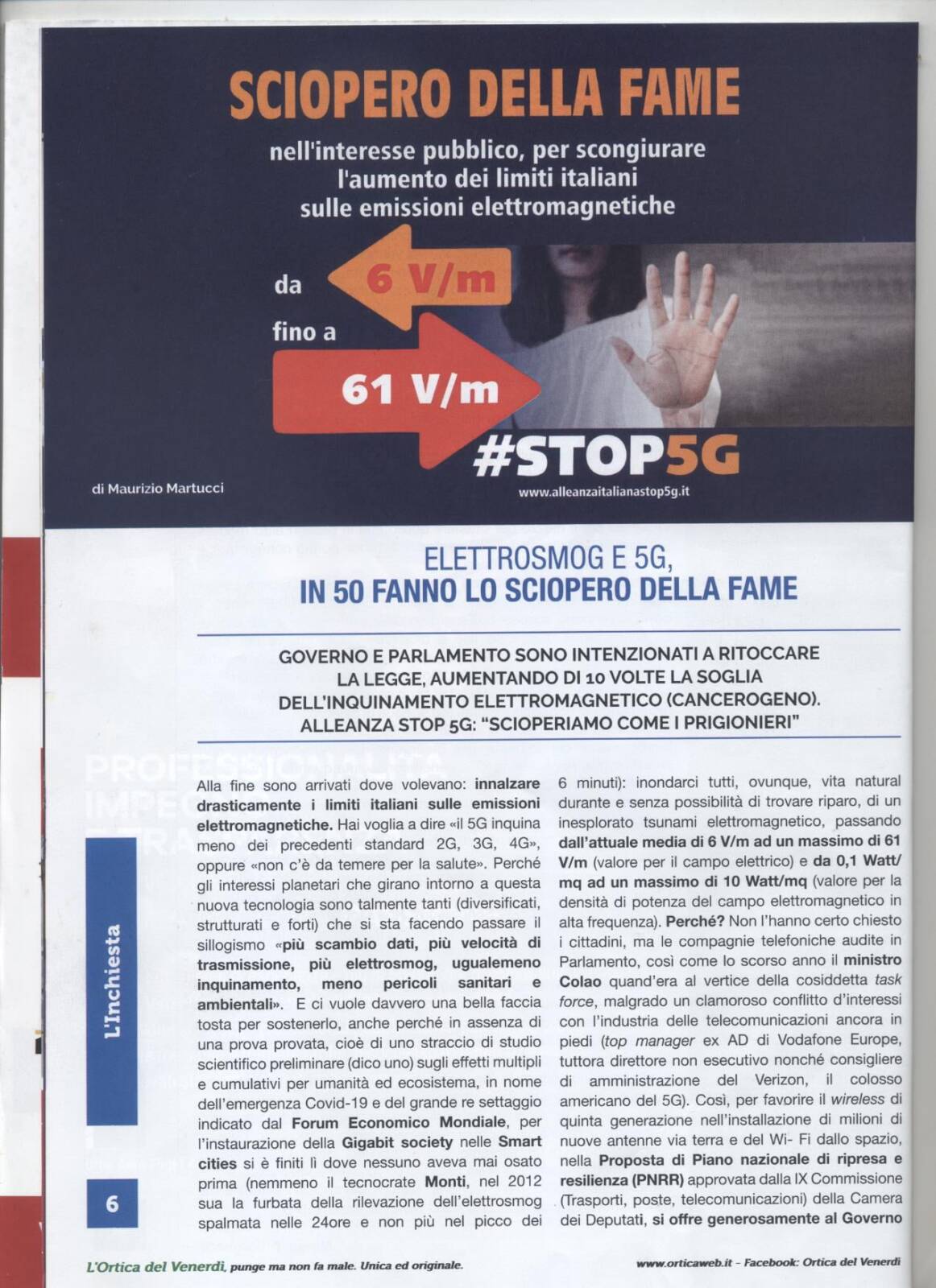 Alleanza Italiana STOP 5G golpe elettromagnetico