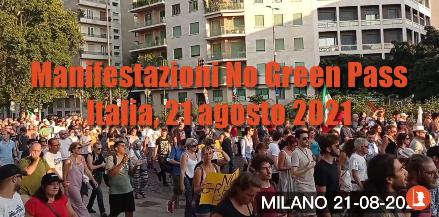 20mila milanesi sono sfilati in corteo contro il Green Pass sabato 21 luglio 2021.
