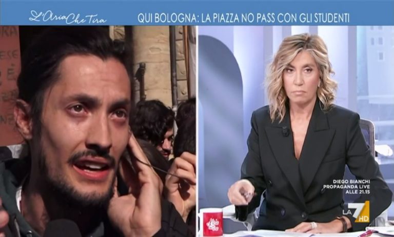 studente-contro-green-pass-LA7