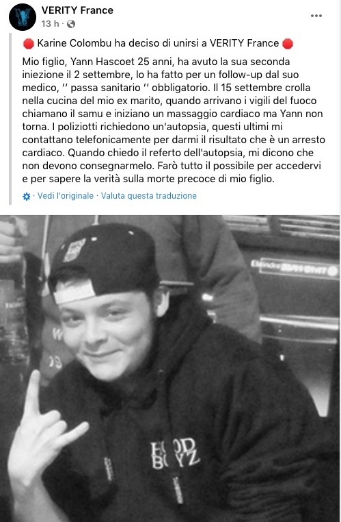25enne francese muore pochi giorni dopo la seconda dose racconto Madre