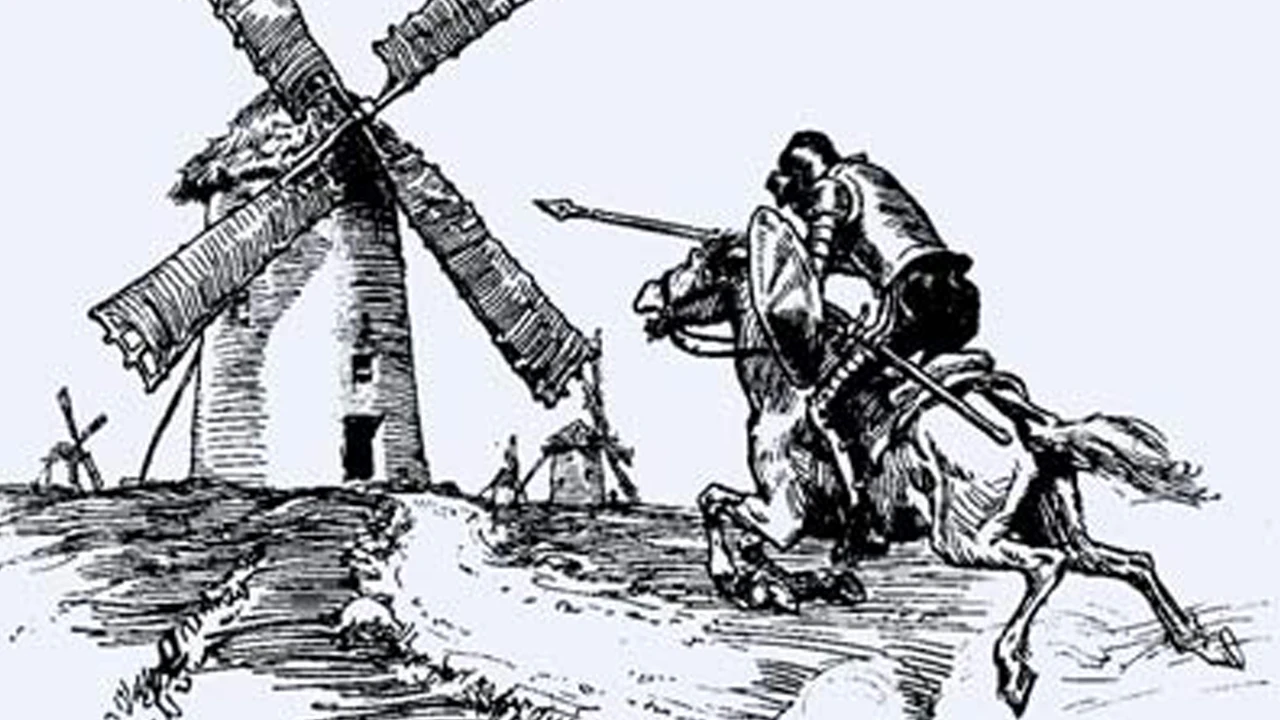 don chisciotte contro il mulino a vento