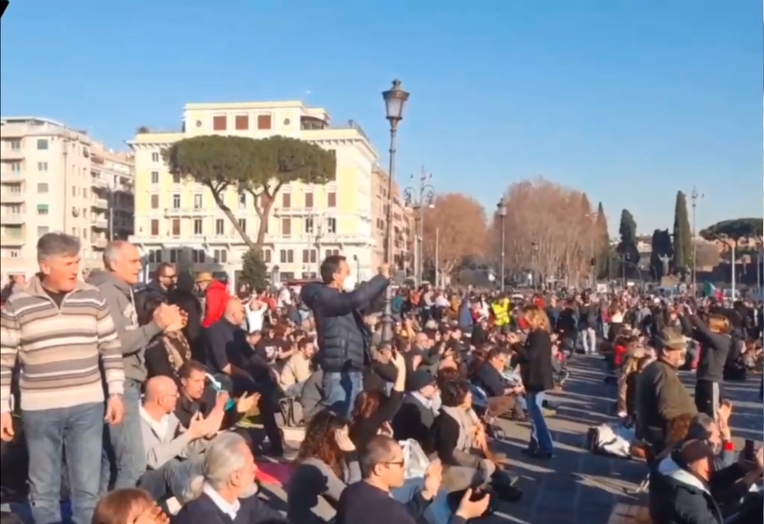 Il sit-in di oggi a Roma