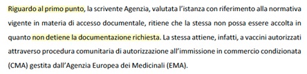 Risposta AIFA a domanda 1 di Paragone