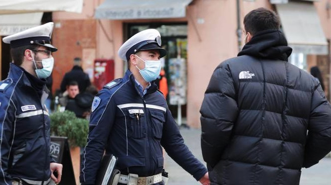 polizia locale mascherine