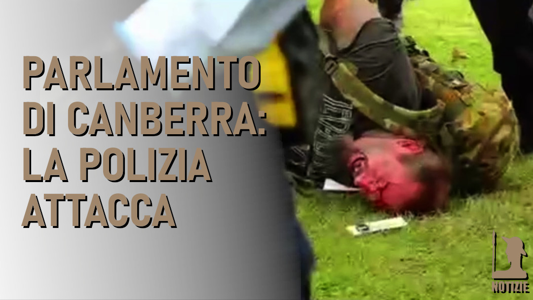 Manifestante del Freedom Convoy australiano brutalmente picchiato dagli sgherri della dittatura sanitaria