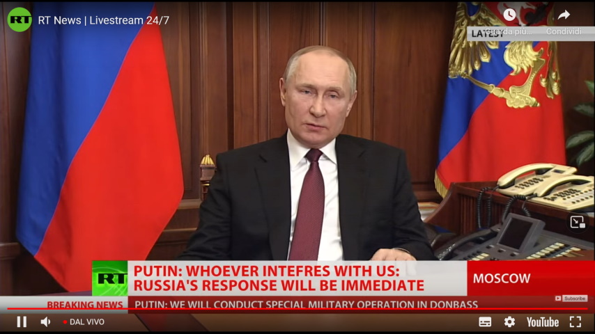 Putin discorso guerra Ucraina