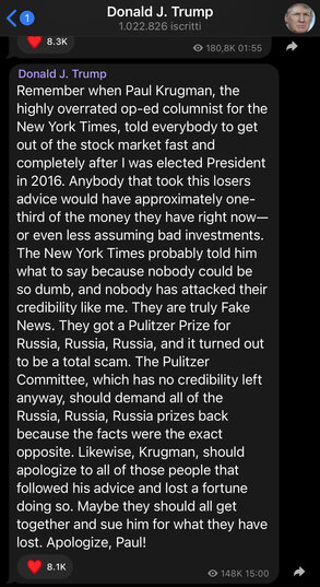 Paul Krugman, Stephanie Kelton e Donald Trump: quando la verità economica non ha colore politico Paul Krugman, Stephanie Kelton e Donald Trump: quando la verità economica non ha colore politico