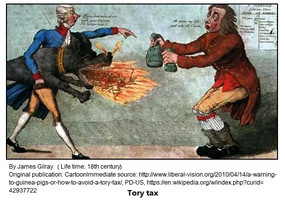 tory tax caricatura