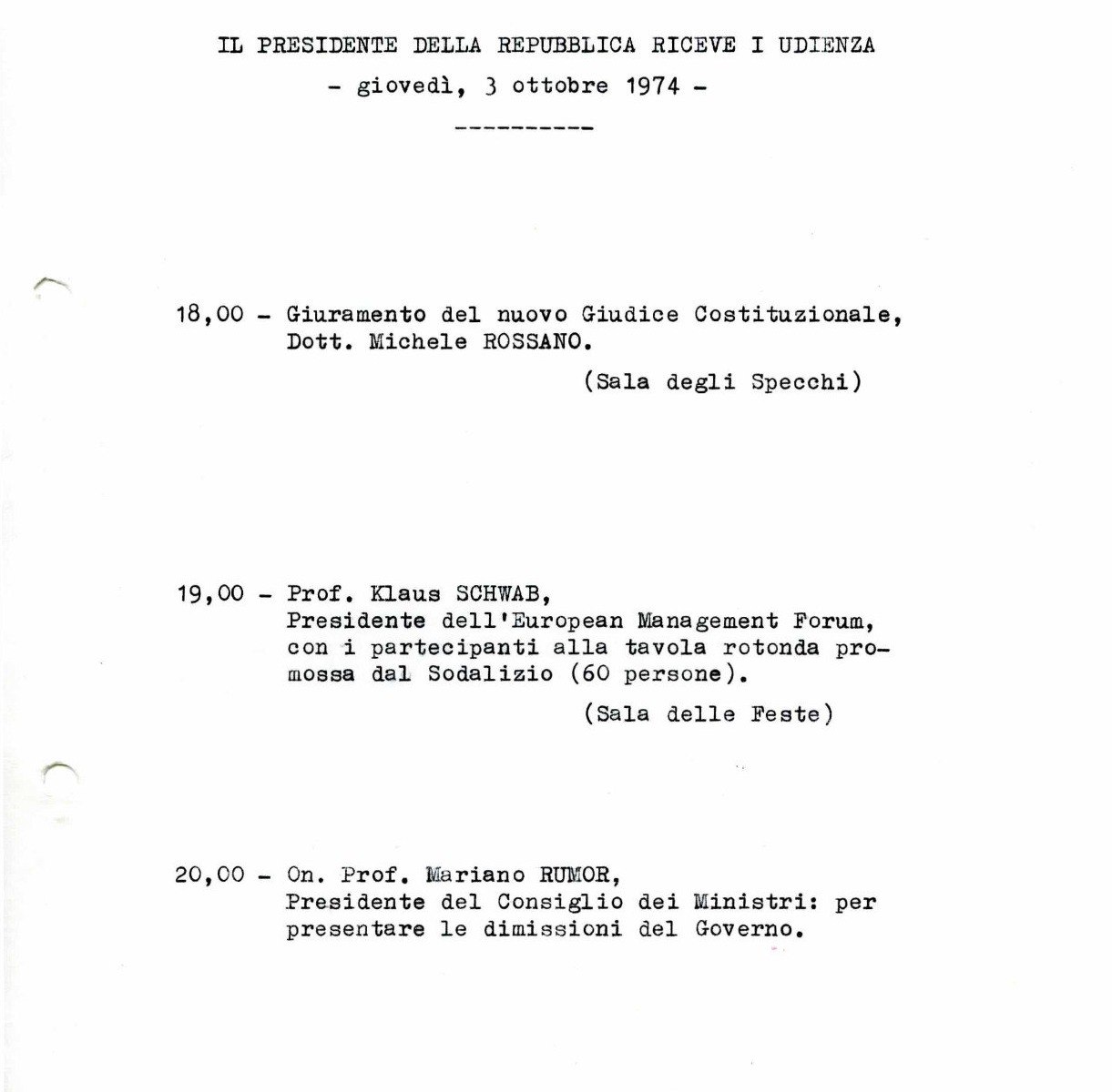 Incontro Schwab e Leone