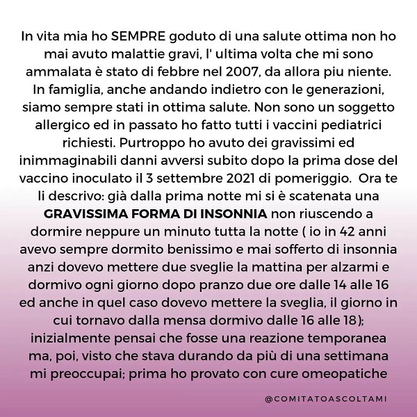 Francesca è morta: troppa sofferenza per i danni da vaccino anti-Covid