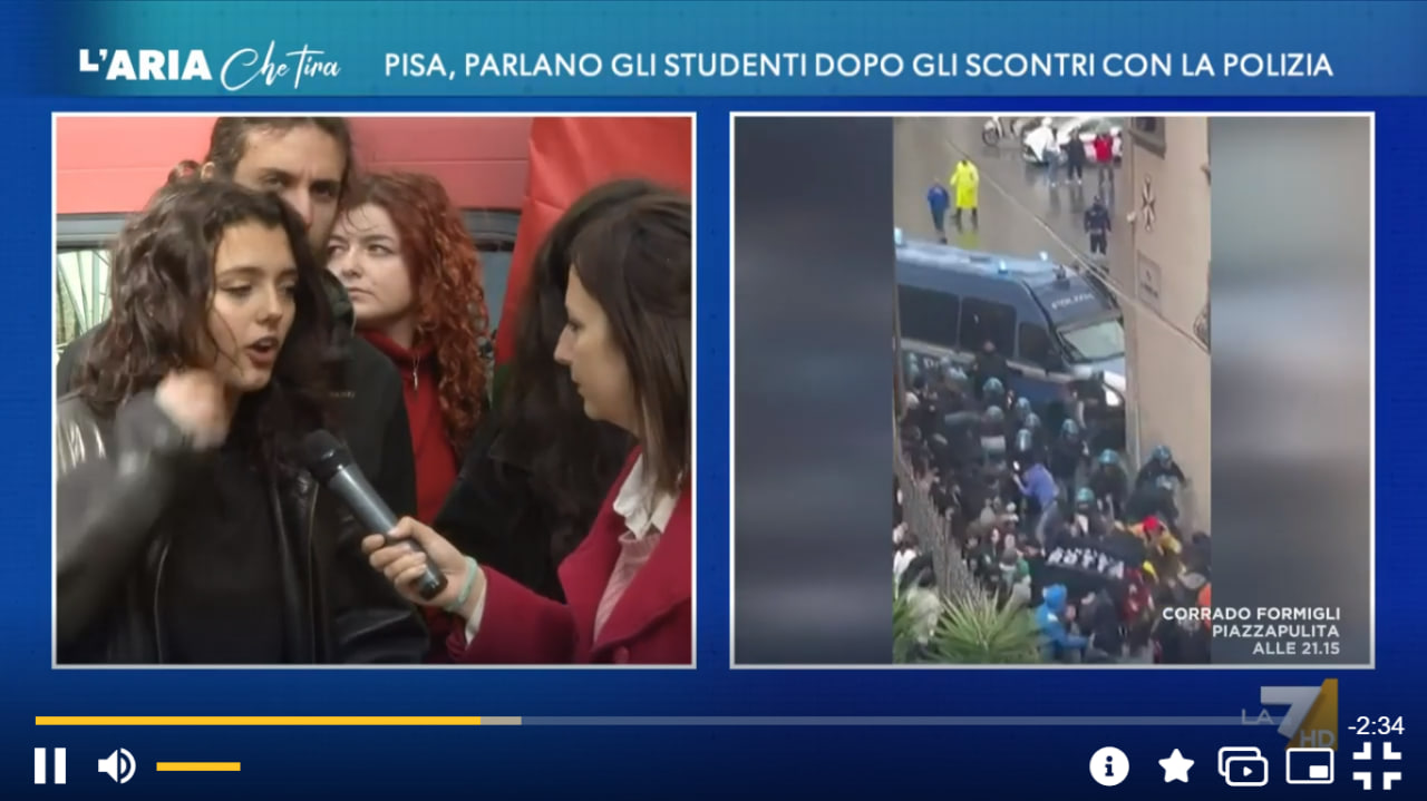 Proteste, manganelli e televisioni