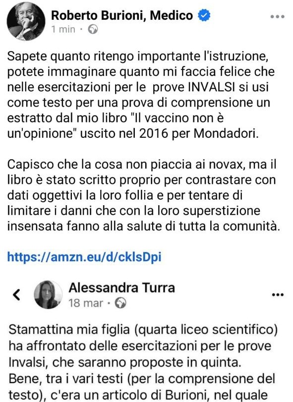 Caro Burioni ti rispondo così: "La vostra propaganda è dannosa per i nostri figli"