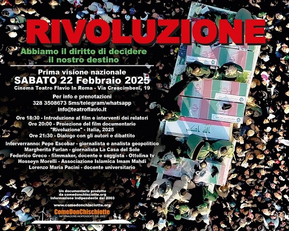 ESCLUSIVA CDC: "RIVOLUZIONE" - IL FILM DOCUMENTARIO IN PRIMA NAZIONALE
