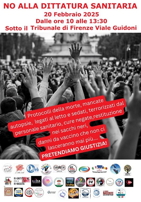 Manifestazione per la Verità e la Giustizia: il Popolo si mobilita contro le morti in ospedale e i danni da vaccino