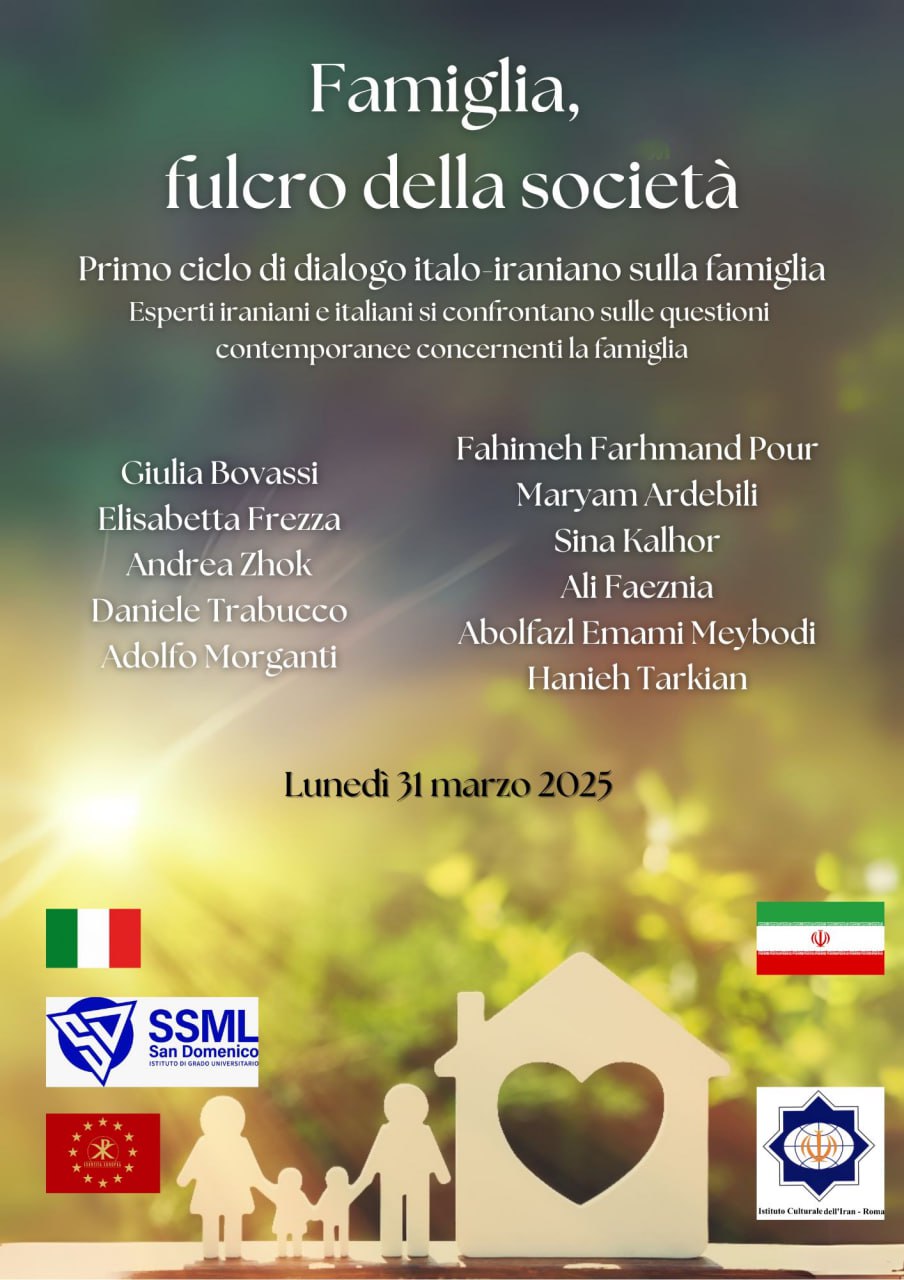 Roma, 31 Marzo: Italia e Iran si incontrano per dialogare sulla Famiglia