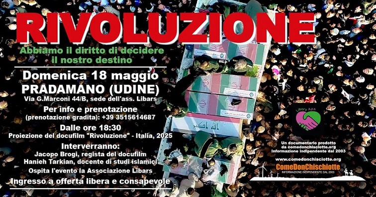 "Rivoluzione" arriva in Friuli: a Trieste, Monfalcone, Udine il documentario in esclusiva "Rivoluzione" arriva in Friuli: a Trieste, Monfalcone, Udine il documentario in esclusiva