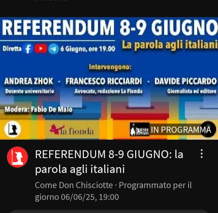 Referendum 8-9 Giugno: la parola agli italiani [DIBATTITO VIDEO]