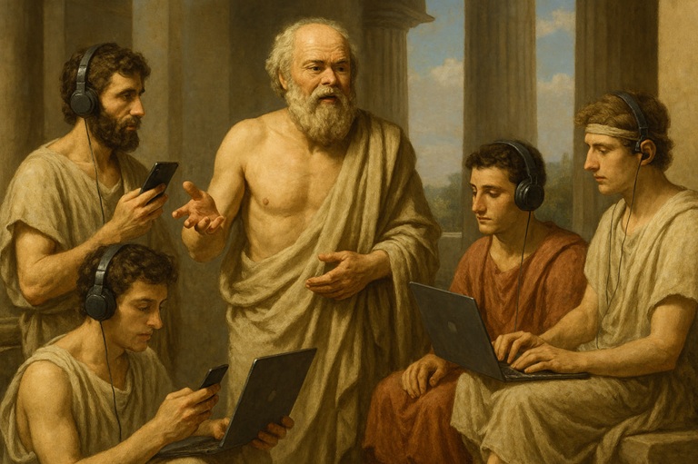 Socrate: maestro dell’arte di smascherare gli idioti. (Condannato, ieri con la cicuta, oggi con gli hashtag)