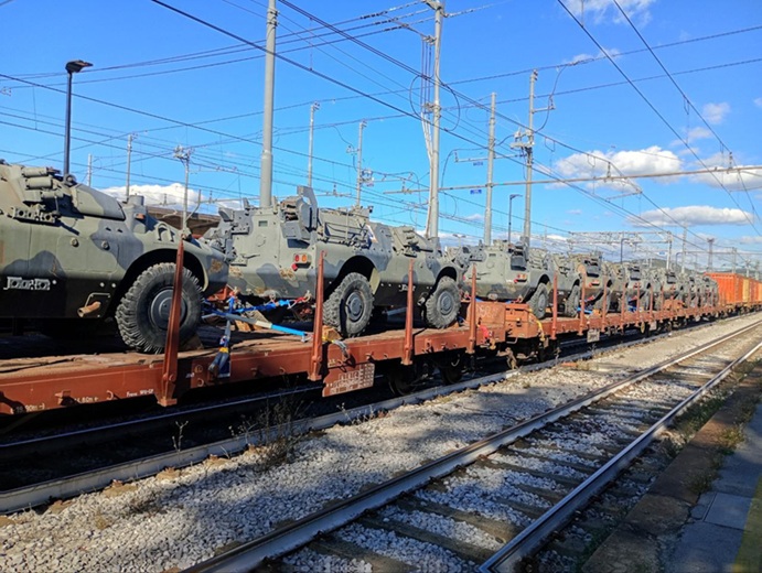 OPICINA, TRIESTE: CARICHI MILITARI DIRETTI AL FRONTE UCRAINO