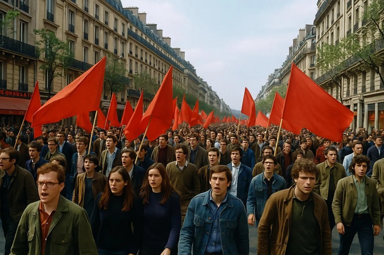 La rivoluzione colorata americana e israeliana del 1968 in Francia