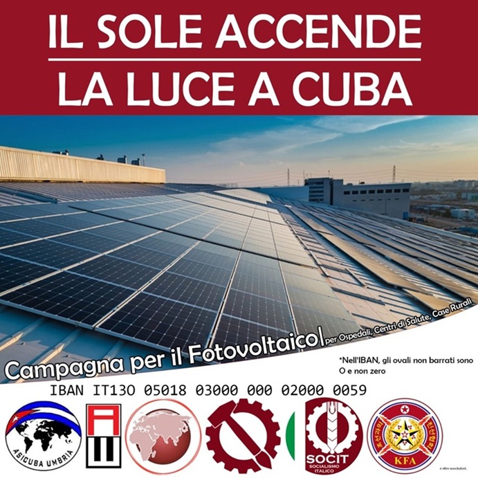 In aiuto di Cuba strangolata dagli Usa: "Raccolta fondi per l'invio di sistemi fotovoltaici"