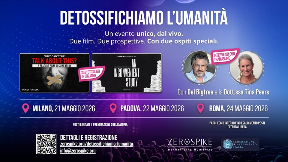 Proiezioni a Milano, Padova e Roma: Detossifichiamo l'Umanità con i documentari ZeroSpike